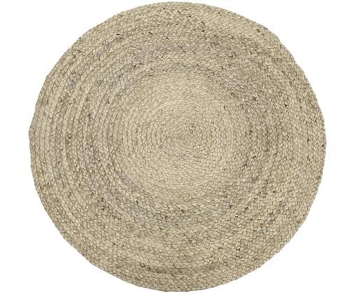 Runder Jute-Teppich Sharmila, handgefertigt, Flor: Jute, Beige, Ø 100 cm (Größe XS)