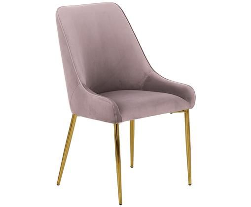 Sedia imbottita in velluto con gambe dorate Ava | WestwingNow westwing sedie cucina